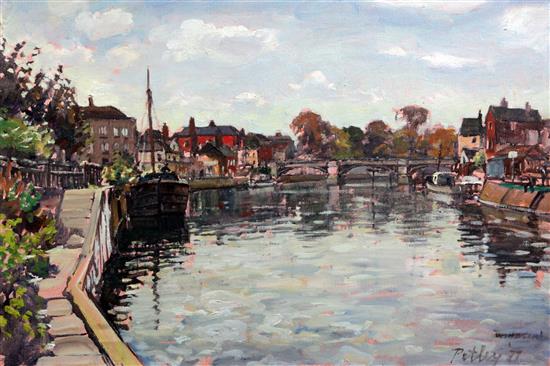Llewellyn Petley-Jones (1908-1986) The Thames at Windsor, 20 x 29in.